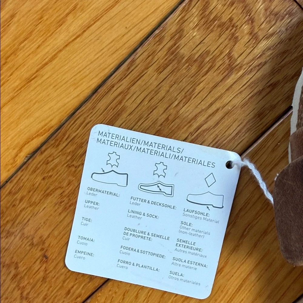 Birkenstock Arizona Sandals in Brown with Gold Buckles - Picture 5 of 6